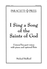 I Sing a Song of the Saints of God Unison/Two-Part choral sheet music cover